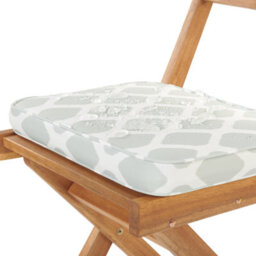 Beliani Bistro Set With Cushions Folding Fiji Acacia Wood Mint Green - thumbnail 6