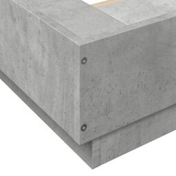 Berkfield Bed Frame Without Mattress Concrete Grey 150X200 Cm King Size - thumbnail 7