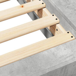 Berkfield Bed Frame Without Mattress Concrete Grey 150X200 Cm King Size - thumbnail 8