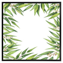 "Andrew Lee Leaves Border (Picutre Frame) / 20X20"" / Brown" - thumbnail 3