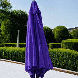 Garden Market Place The Garden Marketplace Garden Parasol 2.7M With Tilt And Crank Handle, Polyester Canopy And 38mm Aluminium Pole Purple - thumbnail 4