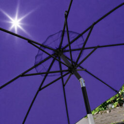 Garden Market Place The Garden Marketplace Garden Parasol 2.7M With Tilt And Crank Handle, Polyester Canopy And 38mm Aluminium Pole Purple - thumbnail 3