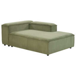 Beliani Modular Corner Sofa 4 Seater Ardal Corduroy Green Left Hand - thumbnail 8