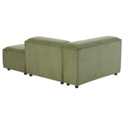 Beliani Modular Corner Sofa 4 Seater Ardal Corduroy Green Left Hand - thumbnail 9