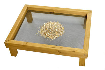 Ruddings Wood Ground Wooden Wild Bird Feeder Mesh Table Tray Micro Mesh Feeding - image 1