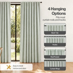 Marlow 100% Blackout Curtains For Bedroom Living Room Thermal Insulated - thumbnail 8