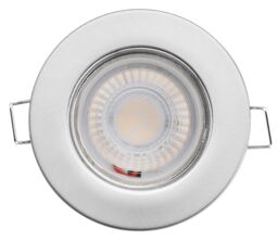 Luceco Eco Matt Silver Stainless Steel Effect Fixed Led Fire-Rated Cool White Downlight 5W Ip65 - thumbnail 7