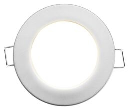 Luceco Eco Matt Silver Stainless Steel Effect Fixed Led Fire-Rated Cool White Downlight 5W Ip65 - thumbnail 6