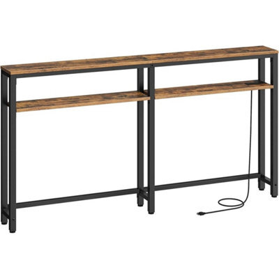 Console Table Charging Station Sofa Table 180 X 15 X 100 Cm Hallway Table - image 1