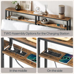 Console Table  Charging Station Sofa Table 180 X 15 X 100 Cm Hallway Table - thumbnail 5