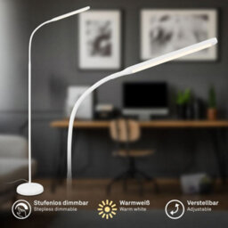 Briloner Led Floor Lamp 6W Reading Light Usb-C Home Office Touch 135Cm Warm White - thumbnail 2