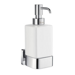 Smedbo Porcelain 350Ml Soap Dispenser /w Polished Chrome Wall Mount
