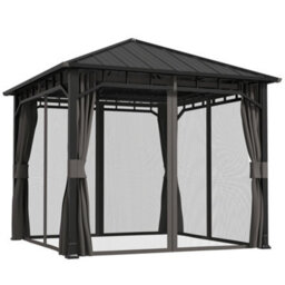 Outsunny 3 X 3 M Hardtop Gazebo With Galvanised Steel Roof And Sides - thumbnail 2