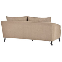 Beliani Living Room Set 5 Seater Hobro Fabric Light Brown - thumbnail 6
