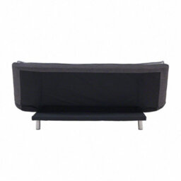Home Detail Michigan Fabric Sofa Bed 2 Seater Duo Contrast Fabric Chrome Legs Sofabed Recliner, Grey & Charcoal Fabric - thumbnail 5