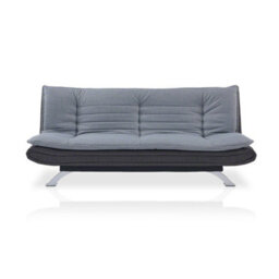 Home Detail Michigan Fabric Sofa Bed 2 Seater Duo Contrast Fabric Chrome Legs Sofabed Recliner, Grey & Charcoal Fabric - thumbnail 6