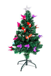 Shatchi 3Ft/90Cm Butterflies Fibre Optic Christmas Tree Led Pre-Lit - thumbnail 4