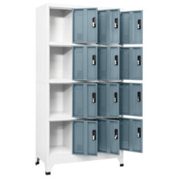 Vidaxl Locker Cabinet Light Grey And Dark Grey 90X45X180 Cm Steel - thumbnail 3