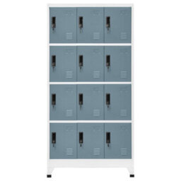 Vidaxl Locker Cabinet Light Grey And Dark Grey 90X45X180 Cm Steel - thumbnail 2
