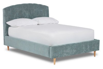Divan Base Direct Mystoria Modern Fabric Bed Base Only 5Ft King- Brecon Sky Blue