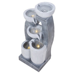 Living And Home 5-Tier Resin Solar Powered Water Fountain Outdoor Gardening Decor Water Features,75.5Cm(H) - thumbnail 3