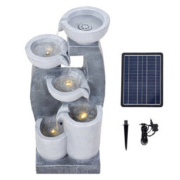 Living And Home 5-Tier Resin Solar Powered Water Fountain Outdoor Gardening Decor Water Features,75.5Cm(H) - thumbnail 1