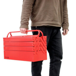 "Oypla 4 Tier 7 Tray Heavy Duty Metal Cantilever Tool Box 21"" / 530mm" - thumbnail 2