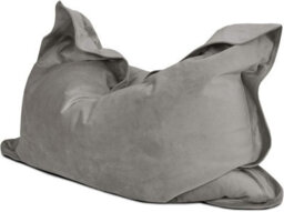 rucomfy Beanbags Rucomfy Kids Velvet Grey Bean Bag Lounger - Indoor Squashy Squarbie - thumbnail 2