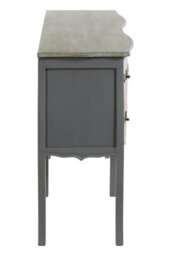 Orsina French Style Grey 4 Drawer Double Chest, Baroque Handle Wooden Storage Cabinet, Wood Bedroom Drawer Unit - thumbnail 3