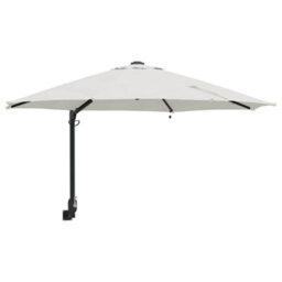 Berkfield Garden Parasol Beige, Black 248 X 248 X 148 Cm Polyester, Steel - thumbnail 2