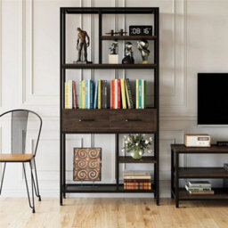 Heavy Duty Bookshelf Freestanding Bookcase Mdf Display Storage - thumbnail 5