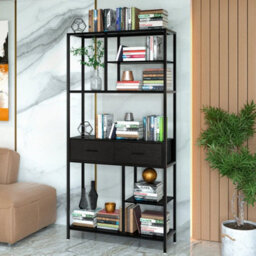 Heavy Duty Bookshelf Freestanding Bookcase Mdf Display Storage - thumbnail 3