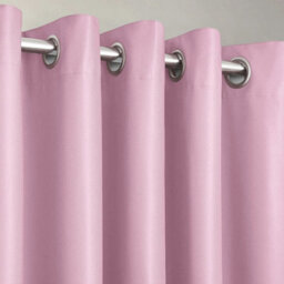 Velosso Manhattan Thermal Blackout Ready Made Eyelet Curtains - Baby Pink