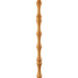 Happy Homewares Traditional Oak Wood Standing Floor Lamp Base With Bamboo Pole Design - thumbnail 4