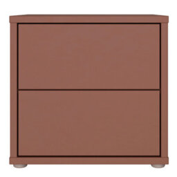 Furniture To Go Alice Springs Low Bedside Cabinet With 2 Drawers Push-To-Open In Terracotta - thumbnail 3