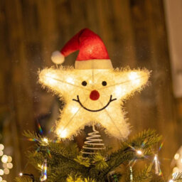 Christmas Tree Led Star Topper Battery Operated Xmas Tree Decoration - thumbnail 3