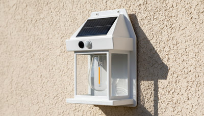 Solar Power Wall Light Lantern Motion Sensor Outdoor Garden Lamp - image 1