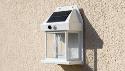 Solar Power Wall Light Lantern Motion Sensor Outdoor Garden Lamp