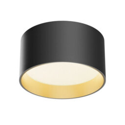 Luminosa Lighting Luminosa Vega Surface Mounted Downlight Black And Matte Gold 3000K 1030Lm
