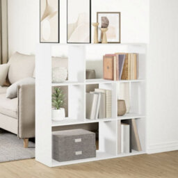 Vidaxl Room Divider Bookcase White 102X29X103.5 Cm Engineered Wood - thumbnail 4
