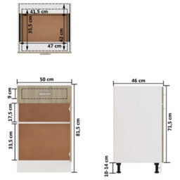 Vidaxl Drawer Bottom Cabinet Lyon Sonoma Oak 50X46X81.5 Cm Engineered Wood - thumbnail 9