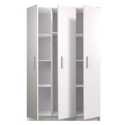Arte Modern Omega 19 Hinged Wardrobe W1200mm H1930mm D500mm - White Matt Front And Grey Carcass - thumbnail 3