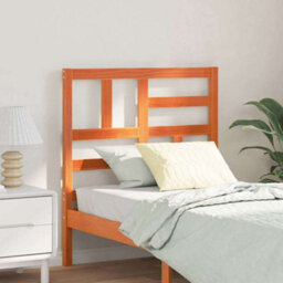 Berkfield Bed Headboard Wax Brown 105.5 X 4 X 104 Cm Solid Pine Wood - thumbnail 1