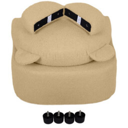 Aiyaplay Kids Armchair, Bear Shaped Toddler Sofa Chair For Bedroom - Khaki - thumbnail 9