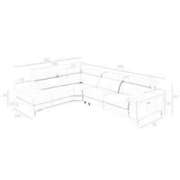 Angel Cerda Stylish Left Chaise Longue Sofa In Dark Grey Leather For Ultimate Comfort - thumbnail 7