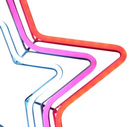 Multicolour Metal & Plastic Neon Christmas Tree Topper - thumbnail 3