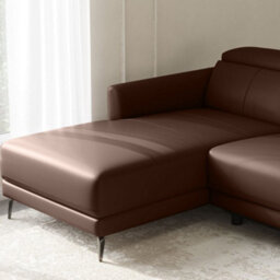 Valencia Andria Modern Top Grain Leather Reclining Sectional Three Seats With Left Hand Chaise Sofa Chocolate - thumbnail 7