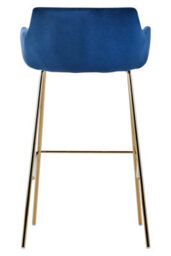 Orsina Tamzin Blue Velvet Low Back Bar Chair - thumbnail 2