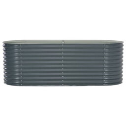 Berkfield Garden Raised Bed 240X80X81 Cm Galvanised Steel Grey - thumbnail 2