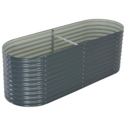 Berkfield Garden Raised Bed 240X80X81 Cm Galvanised Steel Grey
